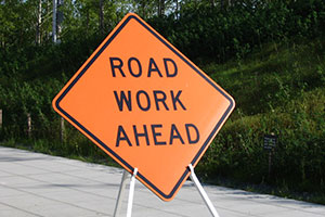 road work ahead