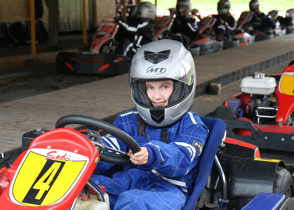 kid in a kart