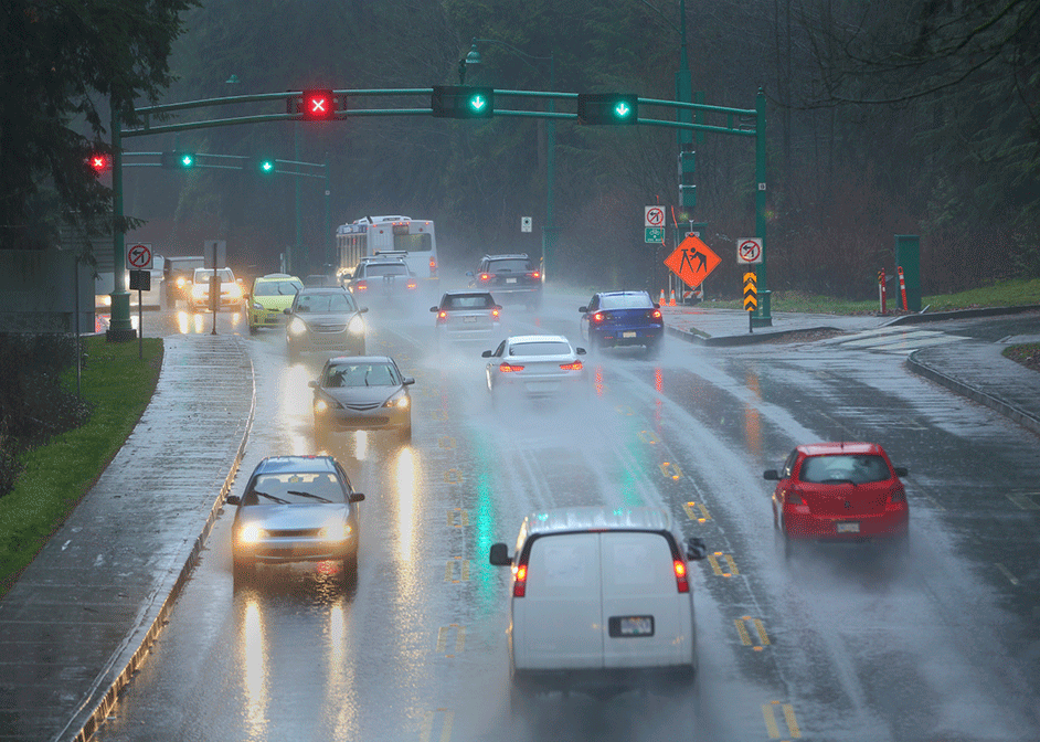 driving in rain