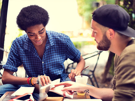 friends studying
