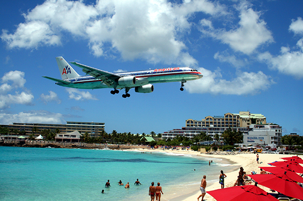 beach and plane