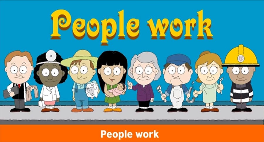 people at work