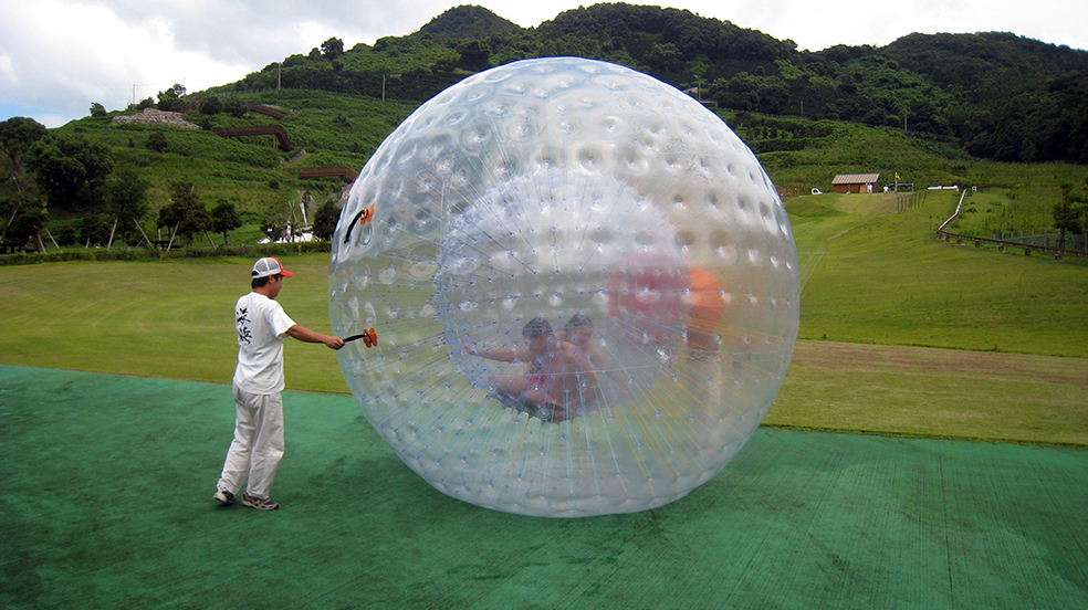 zorb down the hill