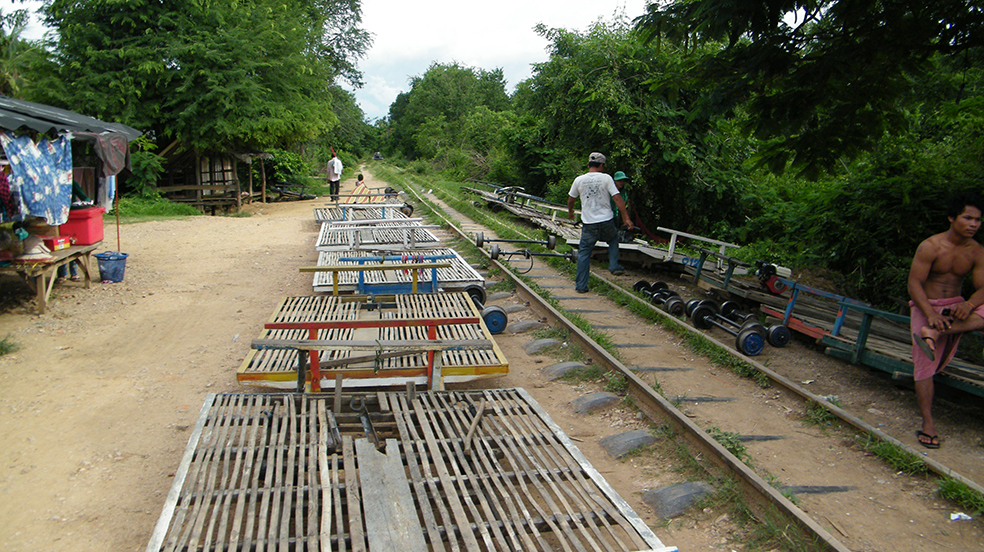 bamboo train rails