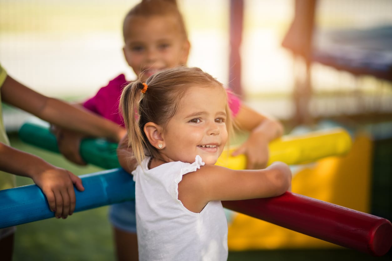 healthy, happy kids playing