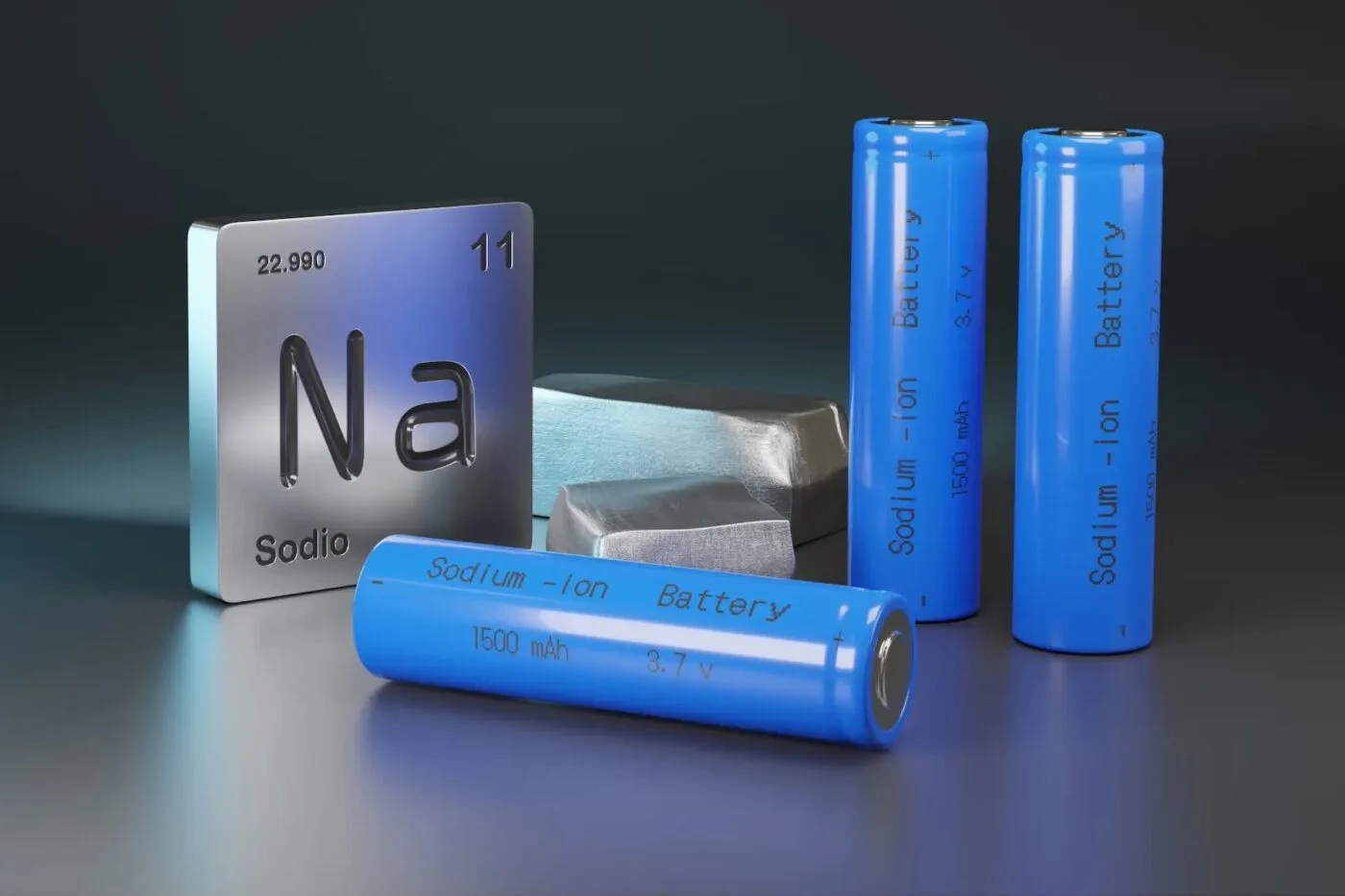 A sodium-ion battery cell being held.